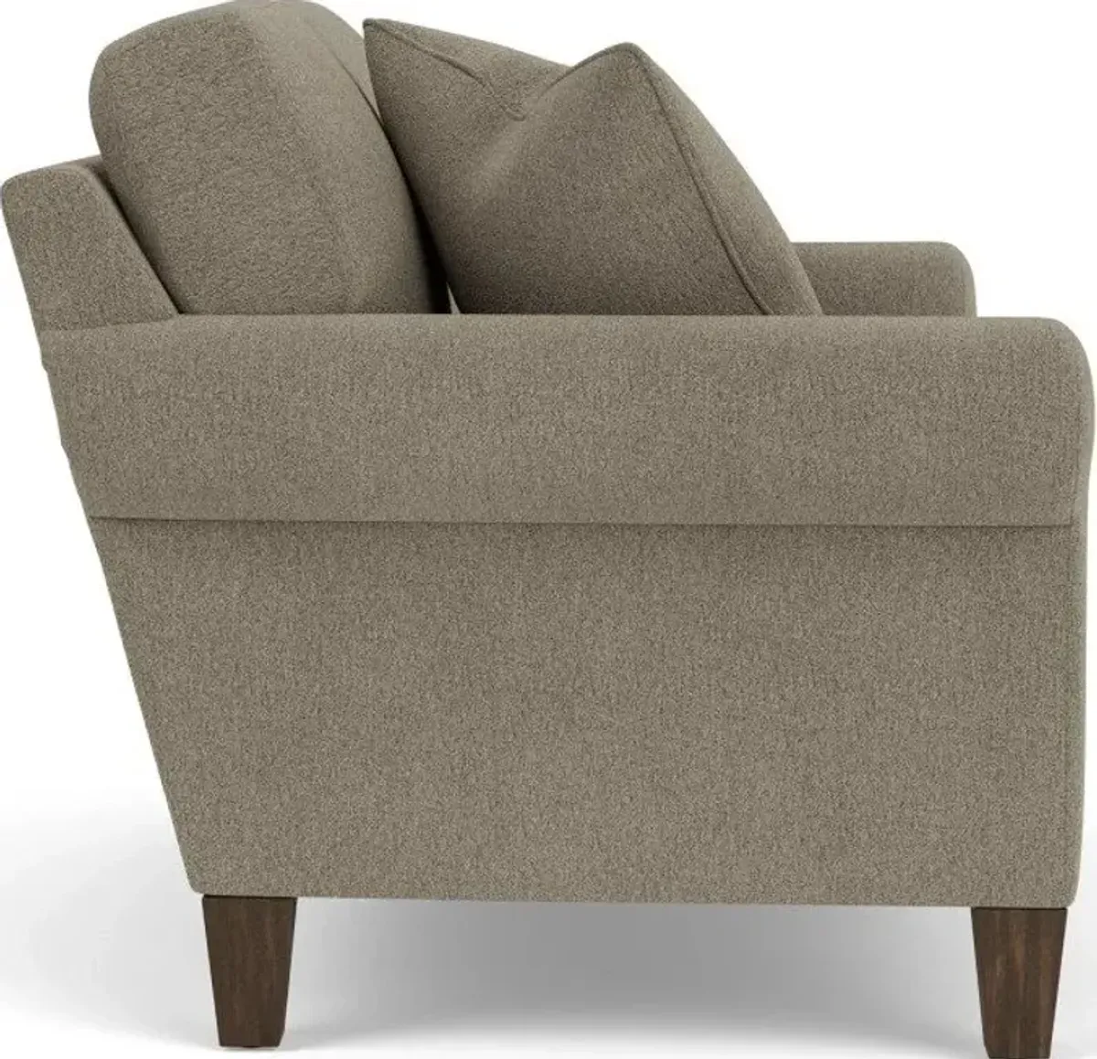 Flexsteel South Haven Gray Dove Rolled Arm Loveseat