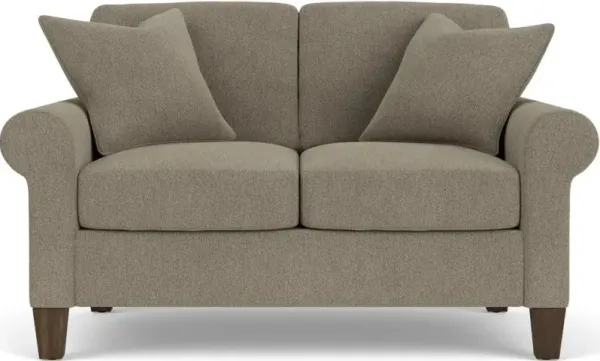 Flexsteel South Haven Gray Dove Rolled Arm Loveseat
