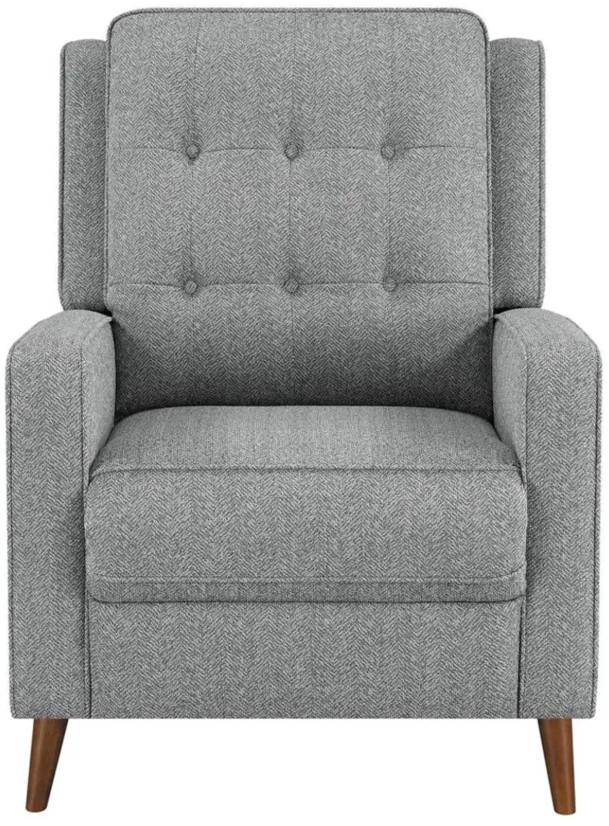 Coaster Davidson Upholstered Tufted Push Back Recliner Grey