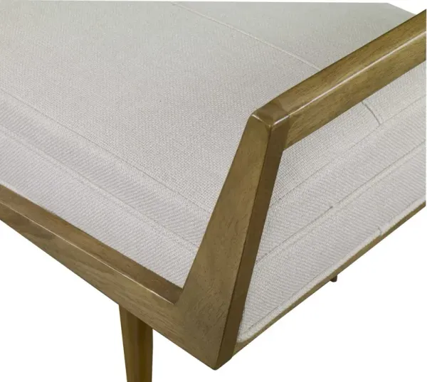 Uttermost Waylon Ivory/Oak Modern Bench