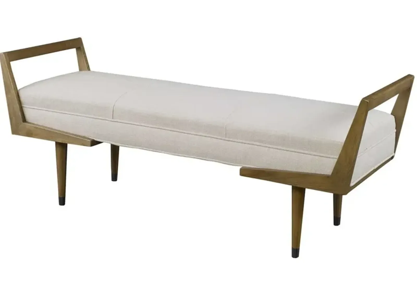 Uttermost Waylon Ivory/Oak Modern Bench