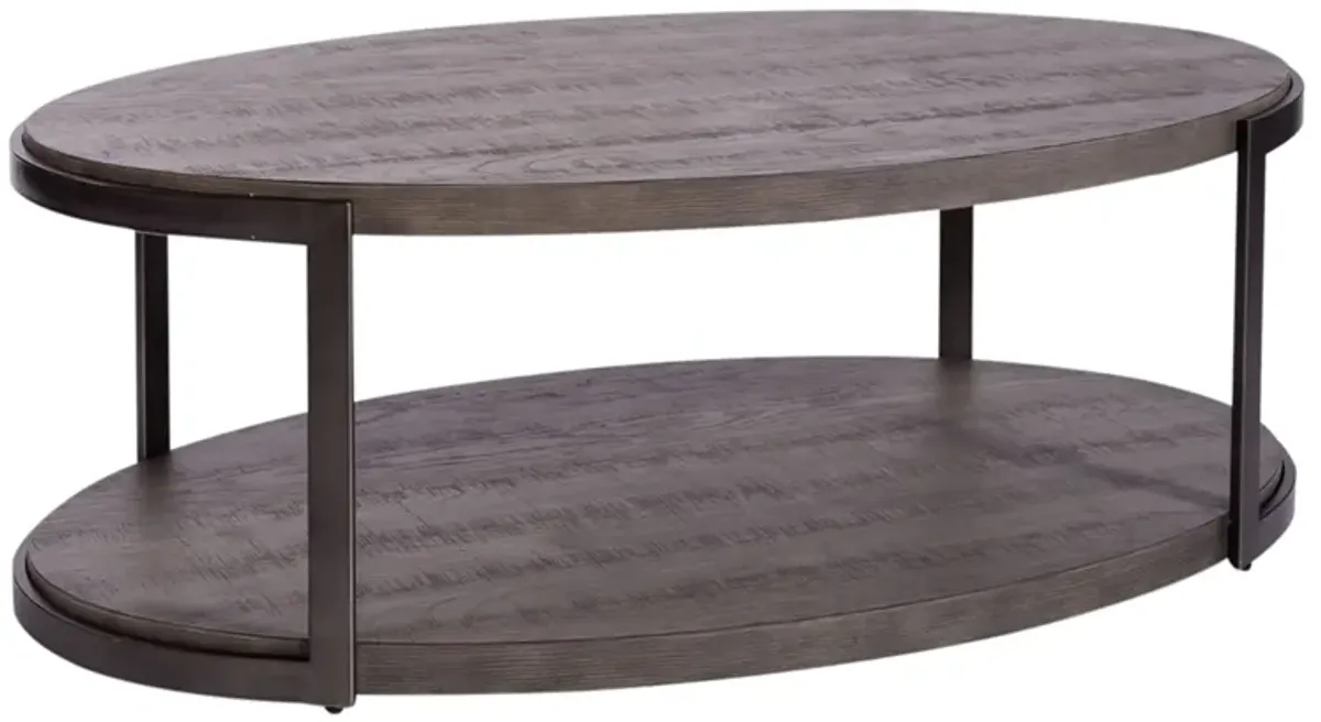 Liberty Furniture 3-Piece Gauntlet Gray Coffee Table Set Modern View