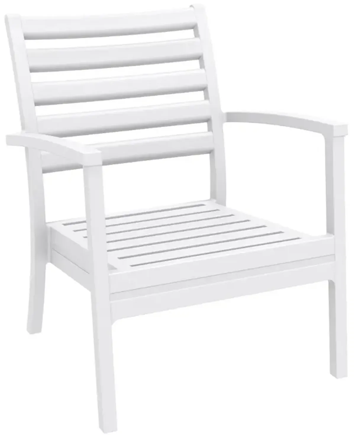 Compamia Artemis XL Club Chair White with Sunbrella Natural Cushions