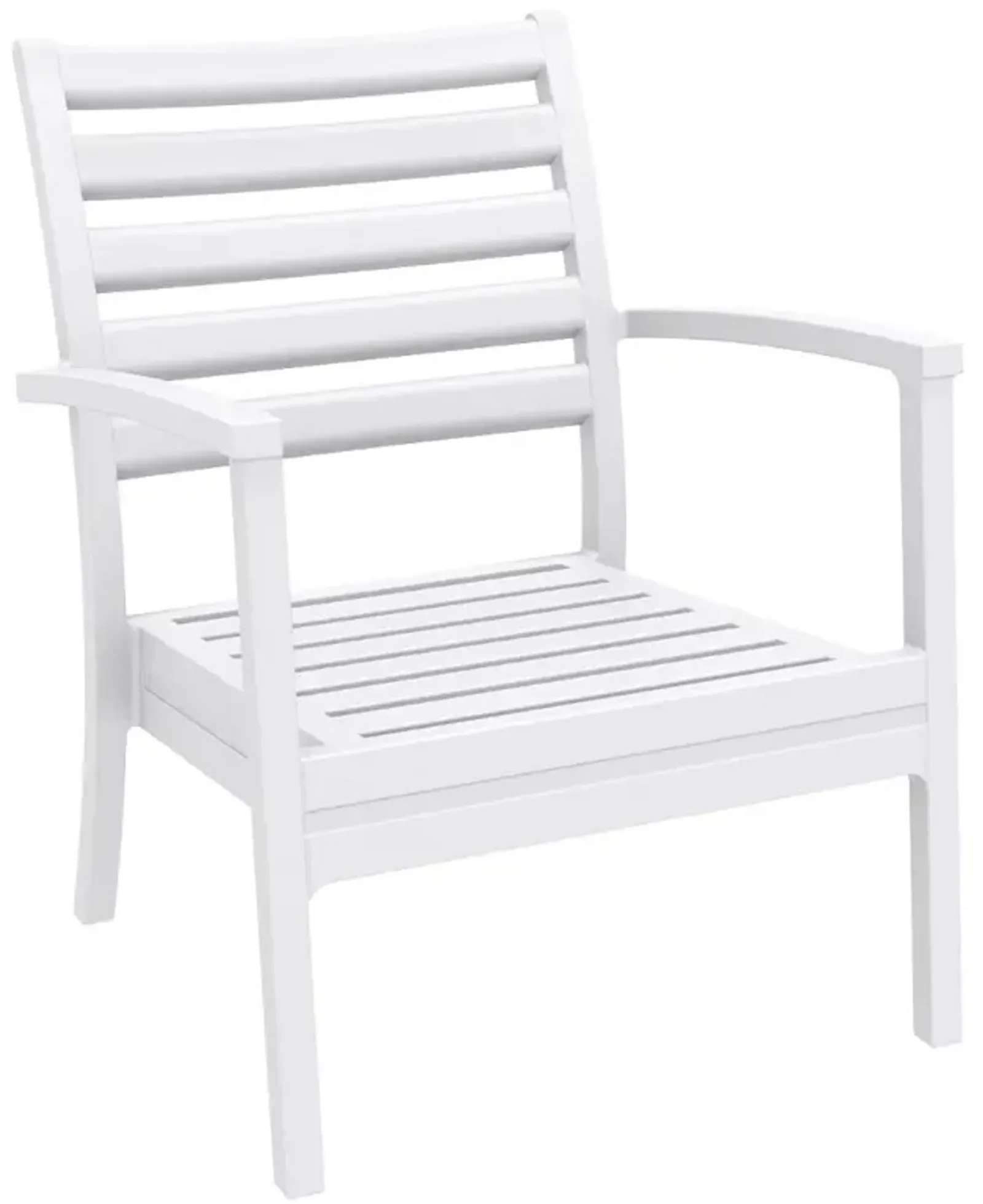 Compamia Artemis XL Club Chair White with Sunbrella Natural Cushions