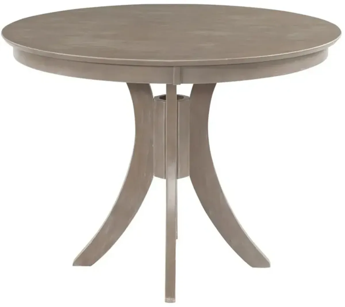 John Thomas Cosmopolitan 36 Inch Siena Pedestal Table in Taupe Gray