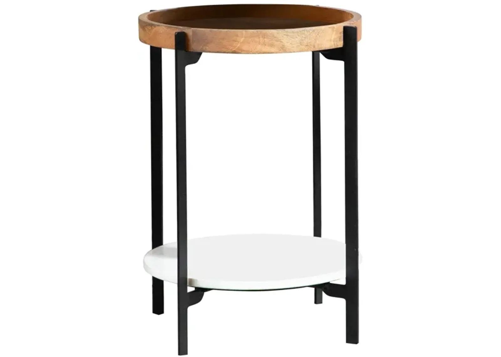 ACCENT TABLE NATURAL/BLACK