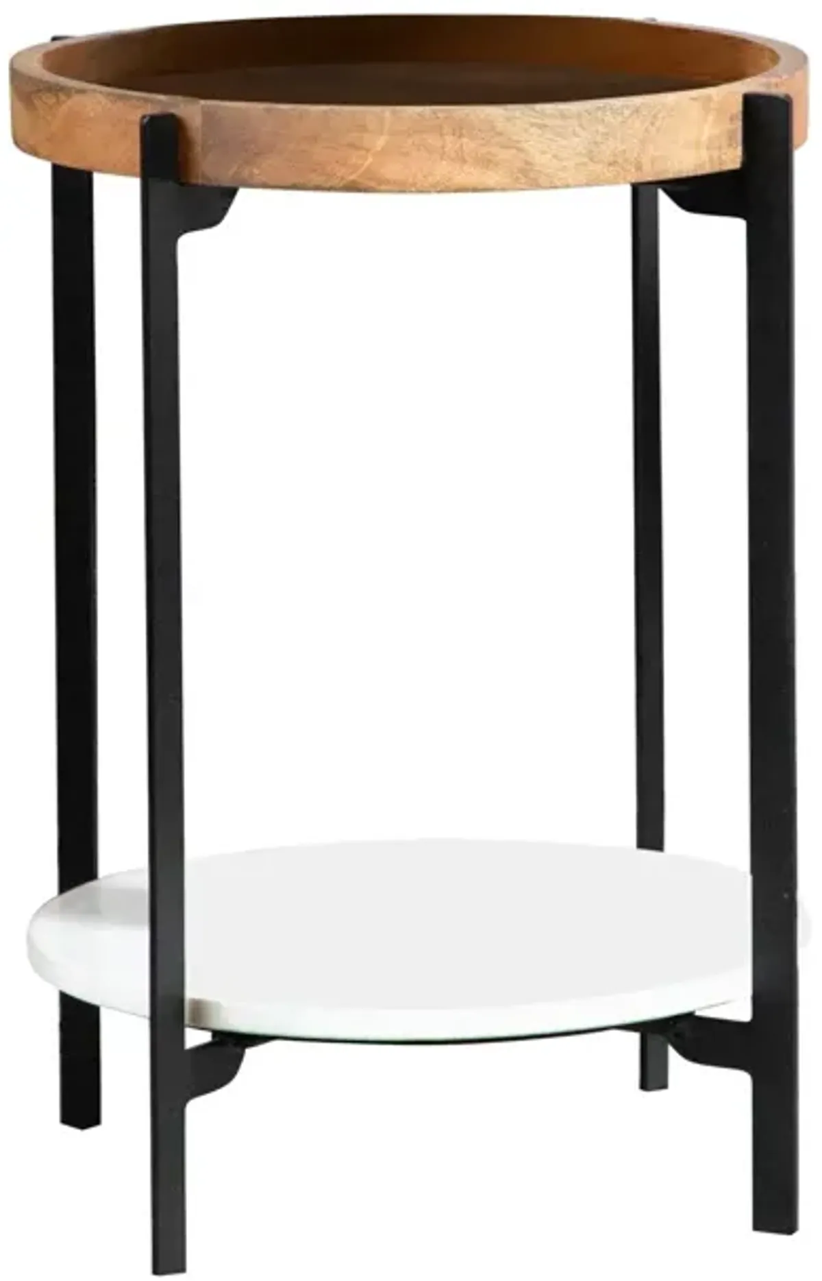 ACCENT TABLE NATURAL/BLACK