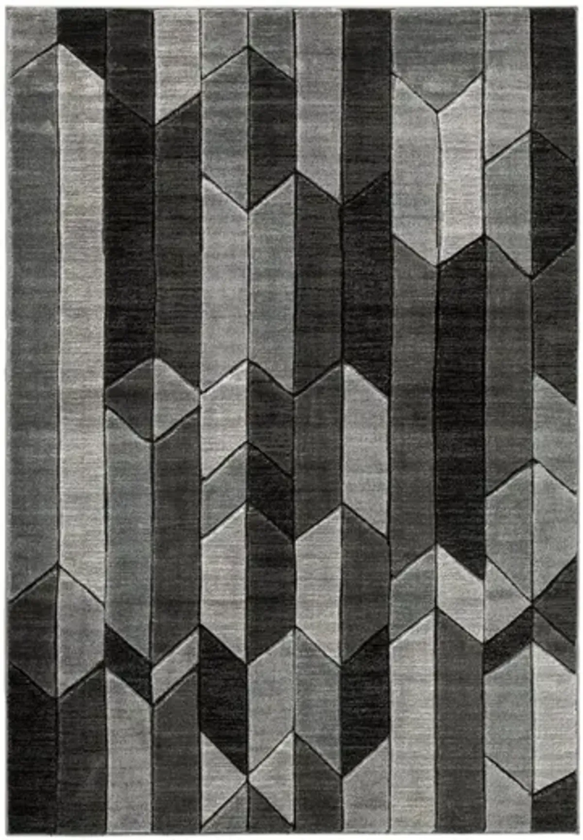 Ashley Chayse Rug Black, Gray