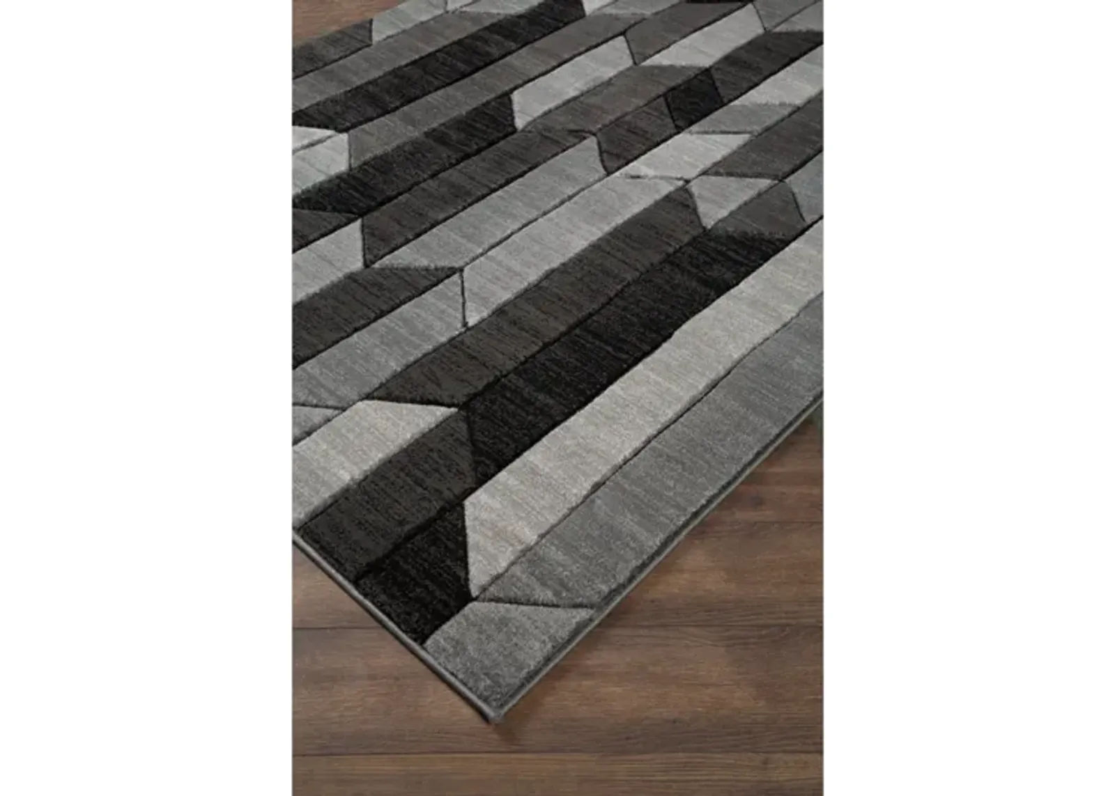 Ashley Chayse Rug Black, Gray