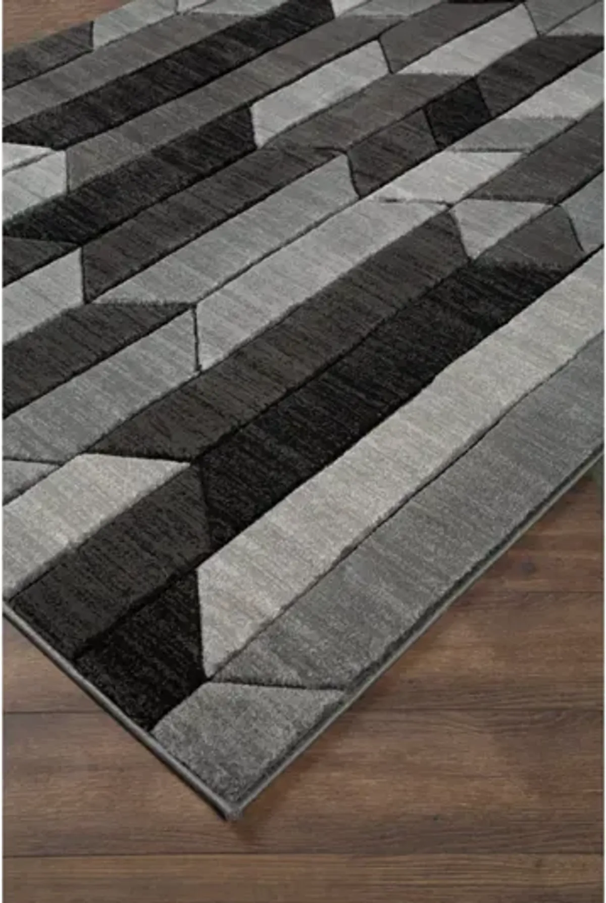 Ashley Chayse Rug Black, Gray