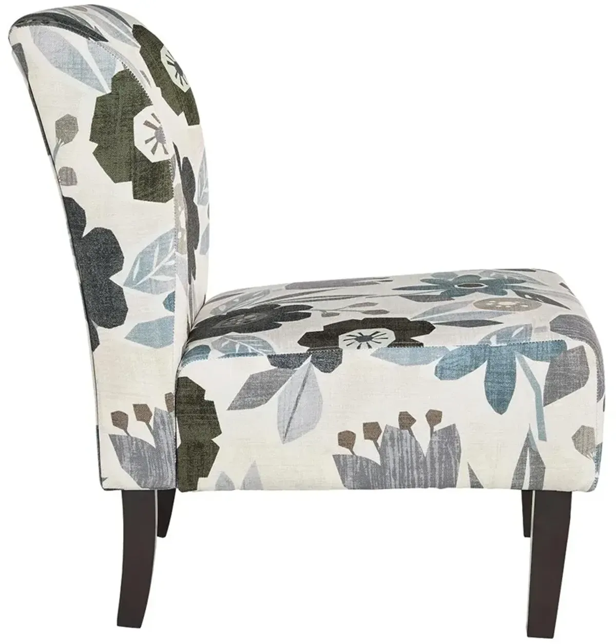 Ashley Triptis Accent Armless Chair Floral Pattern Multi