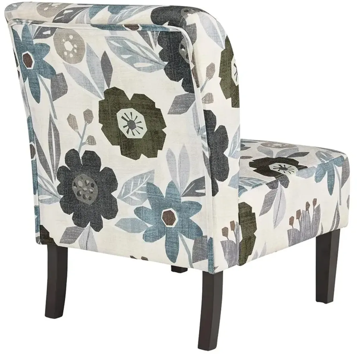 Ashley Triptis Accent Armless Chair Floral Pattern Multi