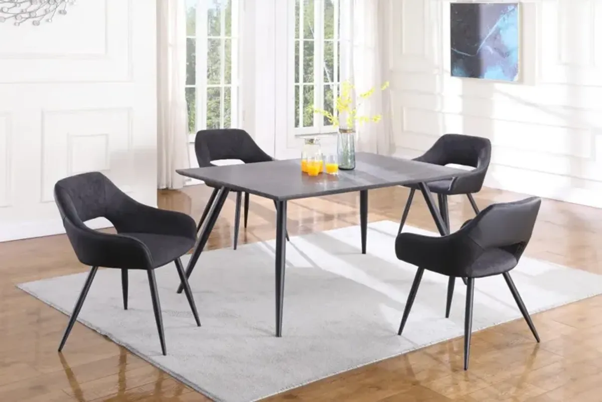 Chintaly Henriet Contemporary Dining Set with Table & Chairs