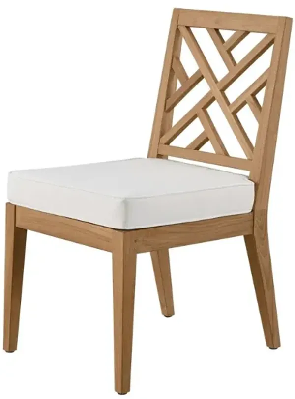 Universal Coastal Living Outdoor Chesapeake Fret Back Side Chair