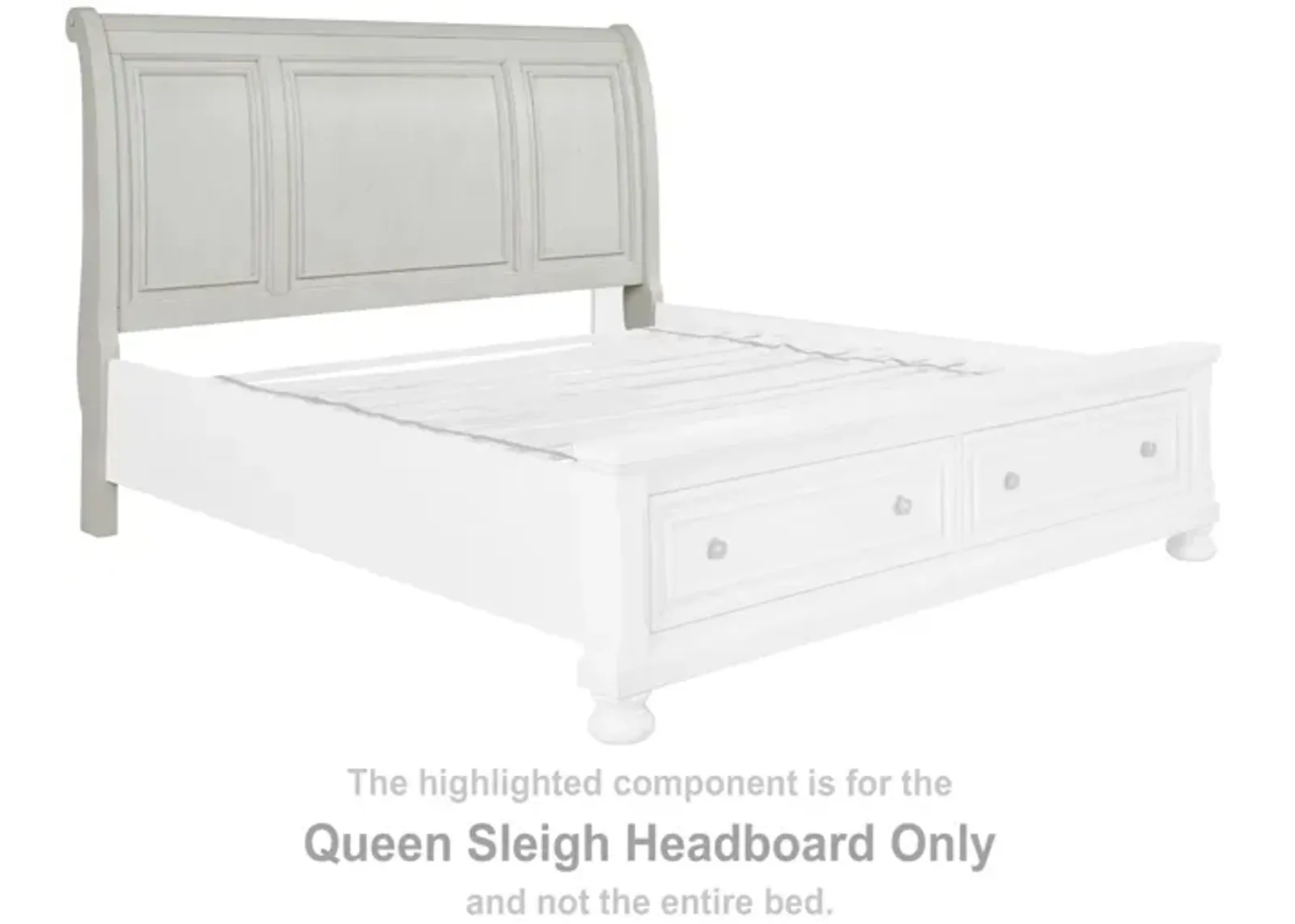 Ashley Robbinsdale Sleigh Antique White Queen Headboard