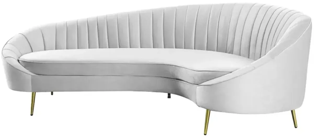 DALLAS GREY MODERN CHAISE-STYLE SOFA WITH PET & STAIN RESISTANT FABRIC