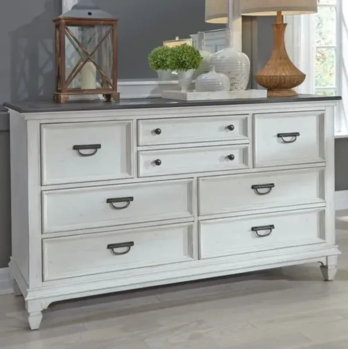 Liberty Furniture Allyson Park Wire Brushed White 8-Door Dresser