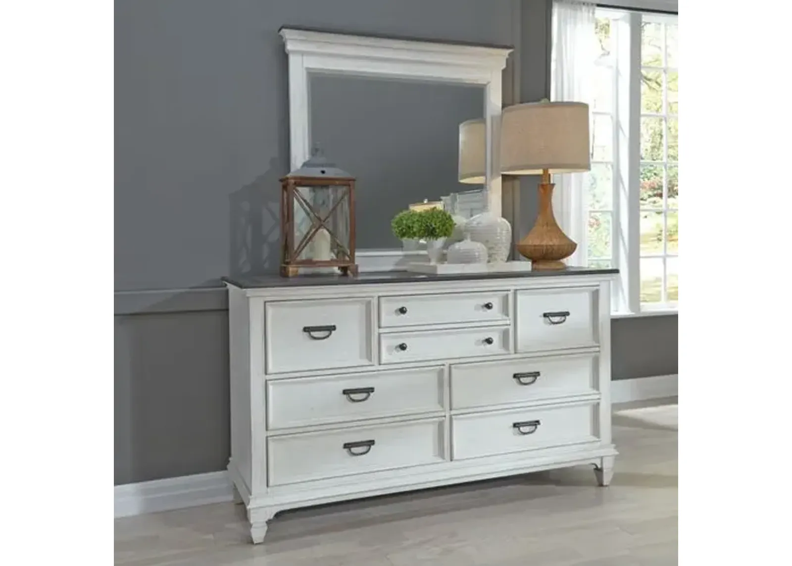 Liberty Furniture Allyson Park Wire Brushed White 8-Door Dresser