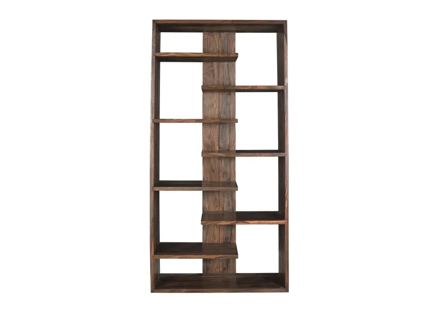 PATRICE OFFSET 7 TIER FLOATING OPEN SHELF BOOKCASE