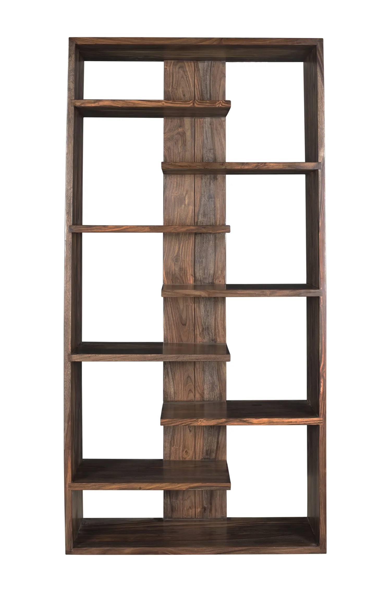 PATRICE OFFSET 7 TIER FLOATING OPEN SHELF BOOKCASE