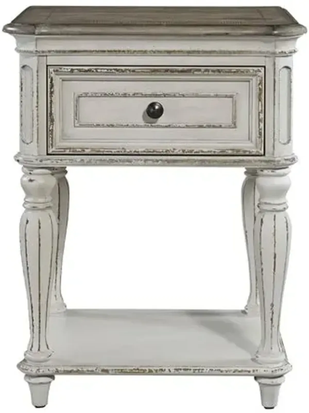 Liberty Furniture Magnolia Manor Antique White Leg Nightstand