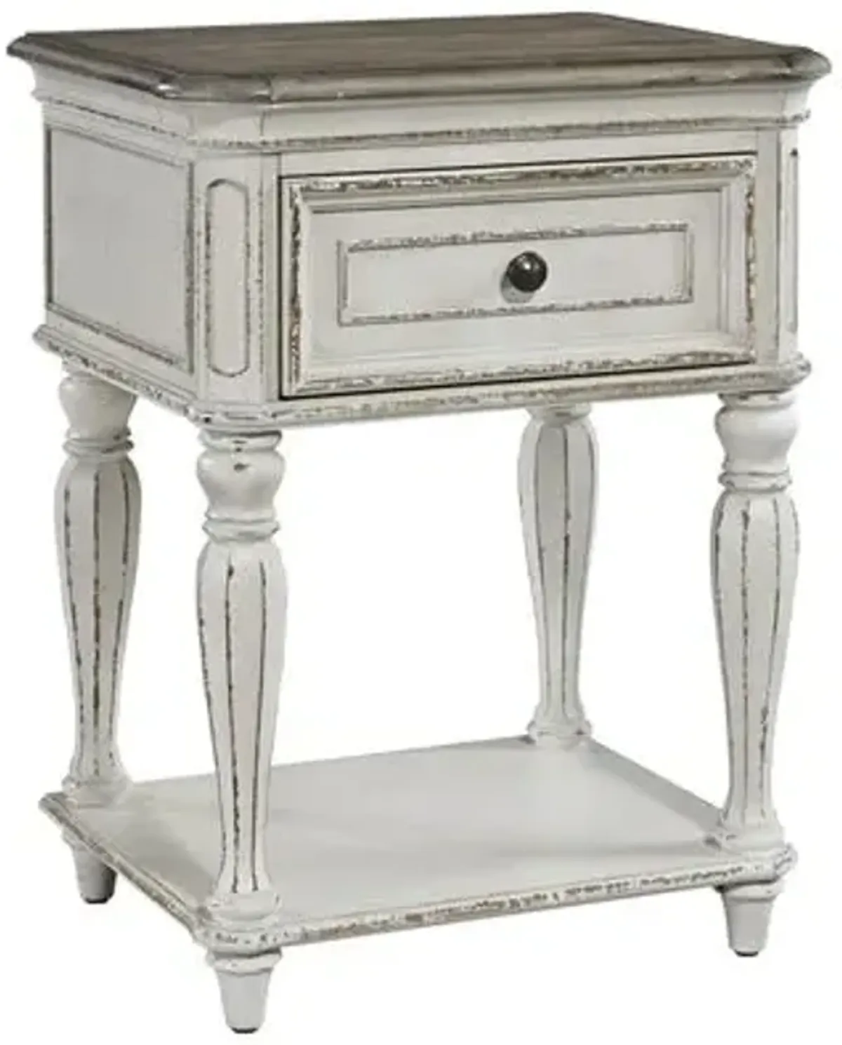 Liberty Furniture Magnolia Manor Antique White Leg Nightstand