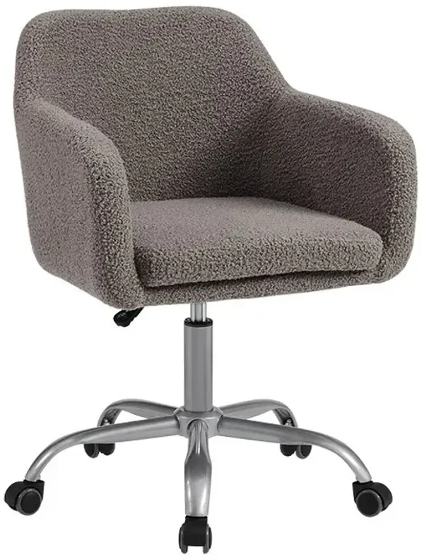 Linon Rylen Grey Home Office Desk Chair
