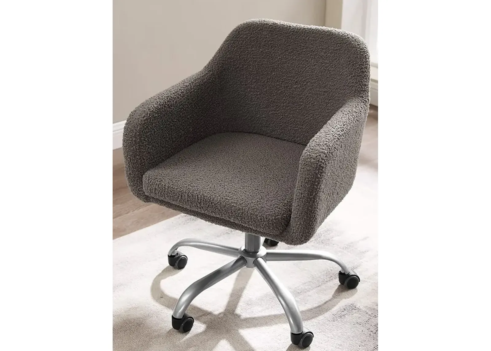 Linon Rylen Grey Home Office Desk Chair