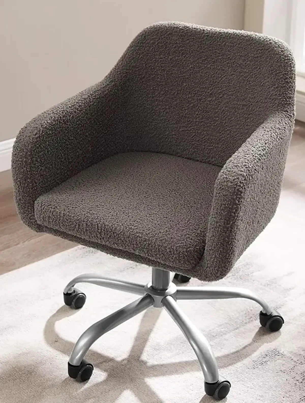 Linon Rylen Grey Home Office Desk Chair