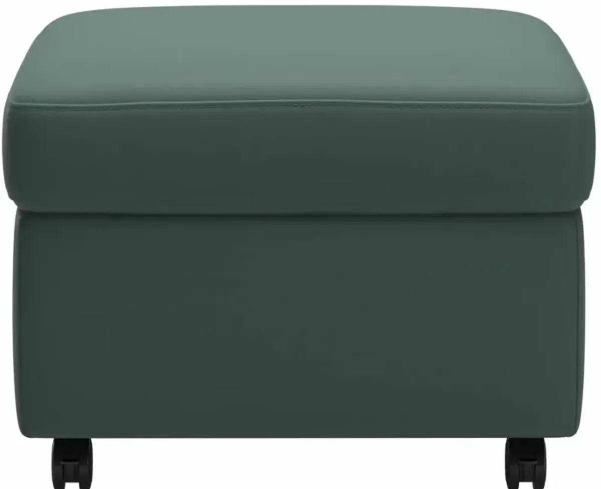 Stressless Leather Modern Aqua Green Medium Ottoman