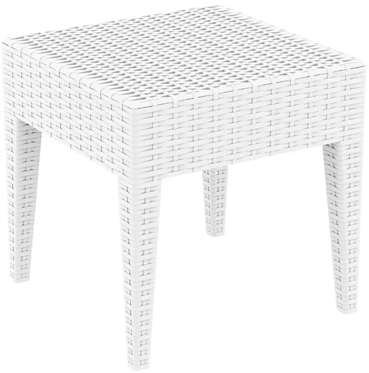 Compamia Miami Square Resin Side Table White