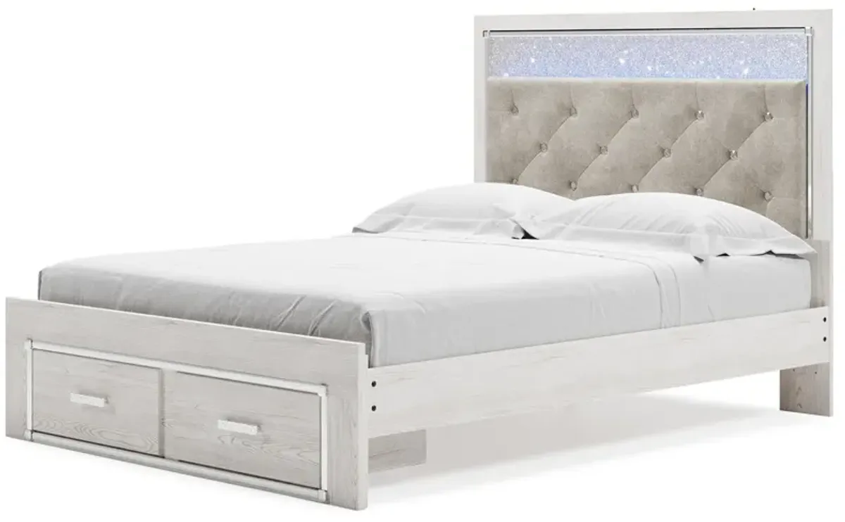 Ashley Altyra White Queen Upholstered Storage Bed