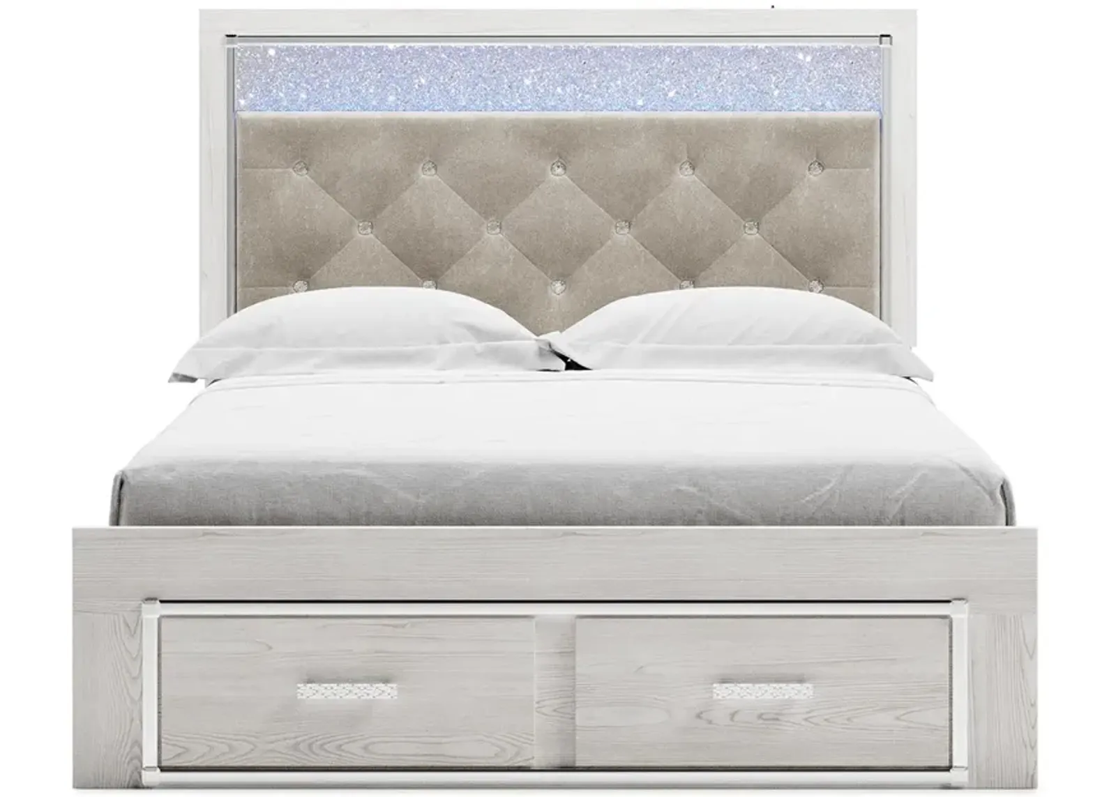 Ashley Altyra White Queen Upholstered Storage Bed