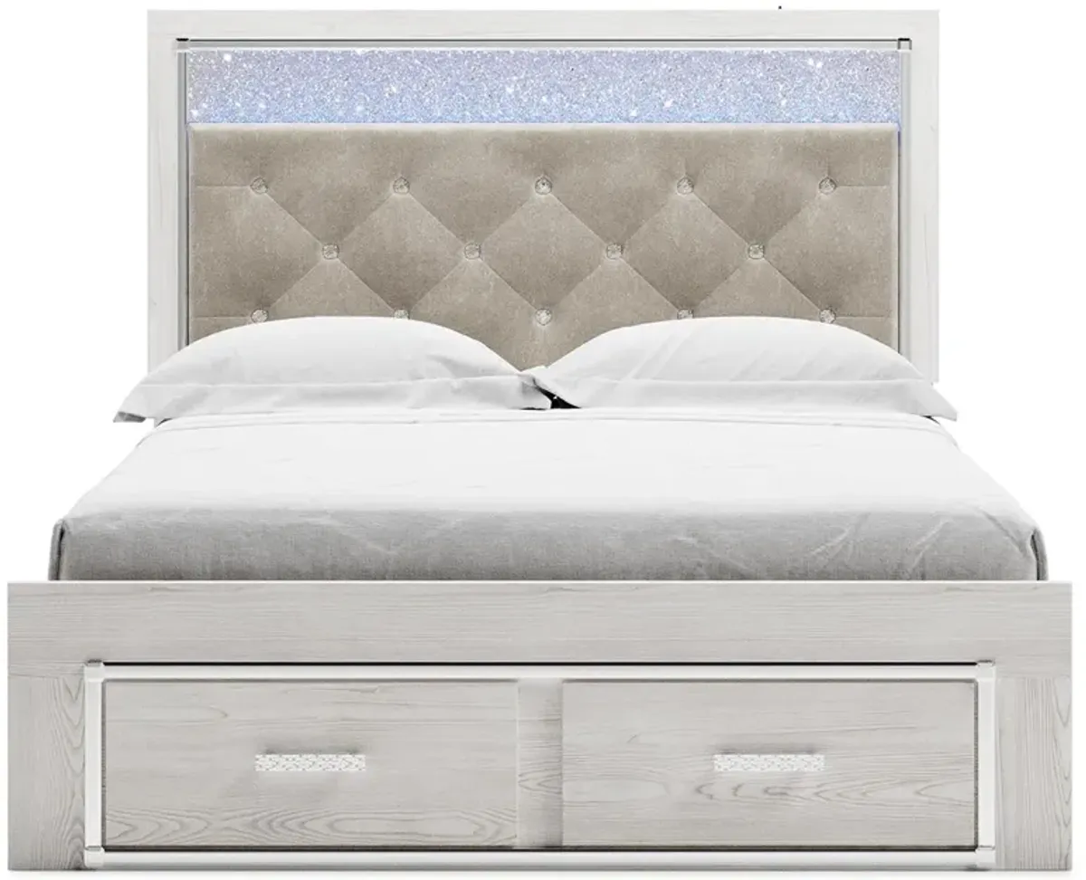 Ashley Altyra White Queen Upholstered Storage Bed