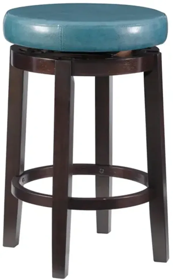 Linon 24 Inch Maya Teal Counter Stool