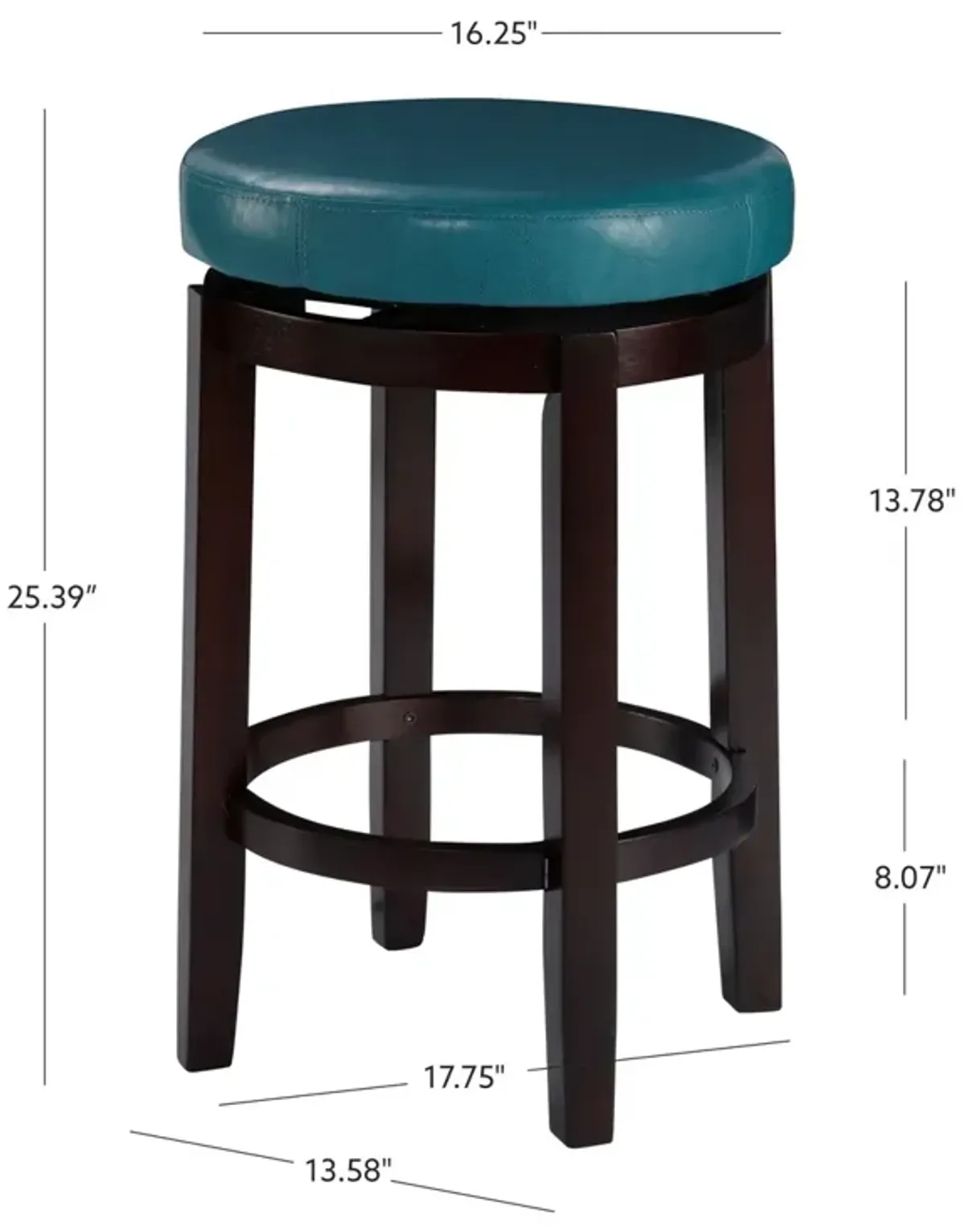 MAYA TEAL 24" COUNTER STOOL