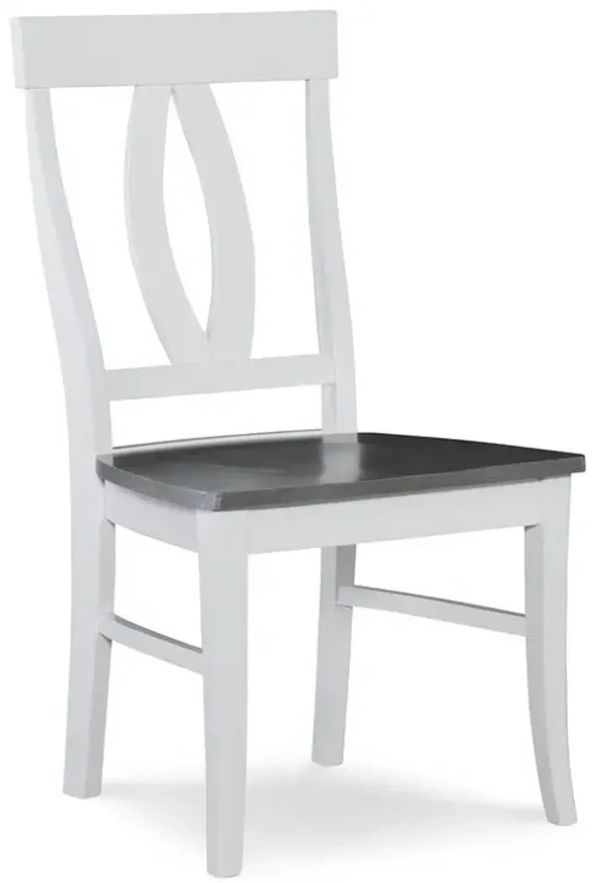 John Thomas Cosmopolitan Verona Wood Dining Chair in Heather Gray & White