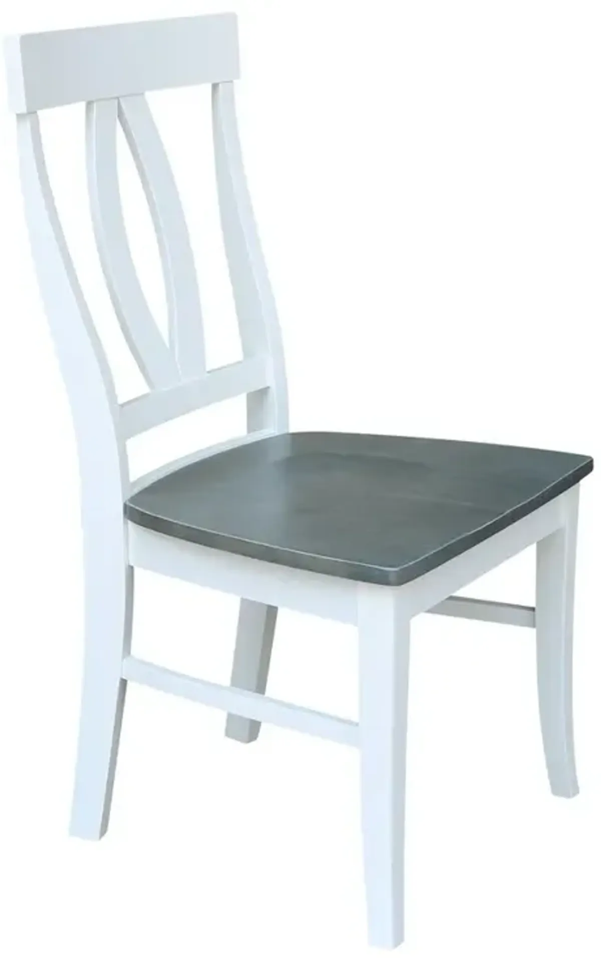 John Thomas Cosmopolitan Verona Wood Dining Chair in Heather Gray & White