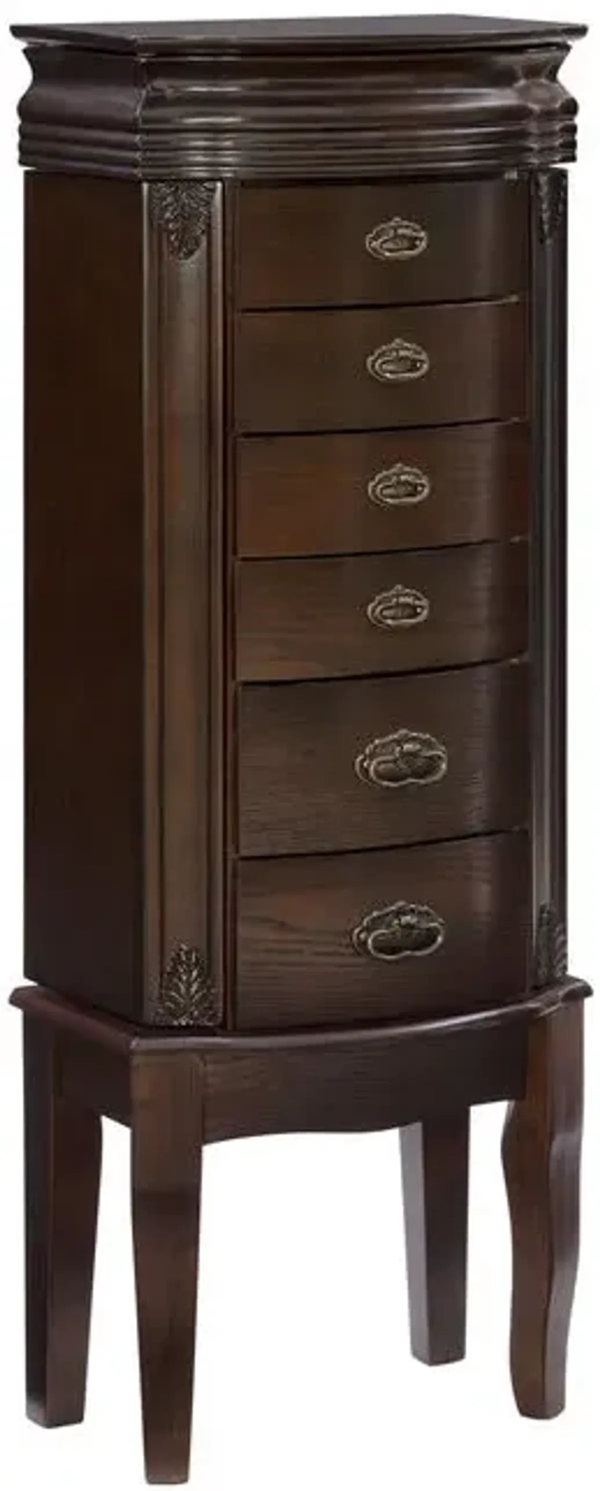 Powell Italian Influenced Transitional Espresso Jewelry Armoire