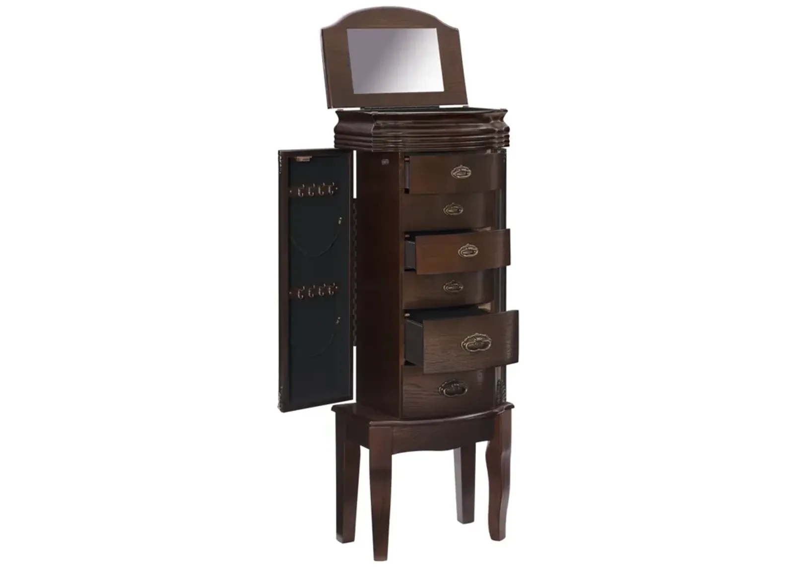 Powell Italian Influenced Transitional Espresso Jewelry Armoire