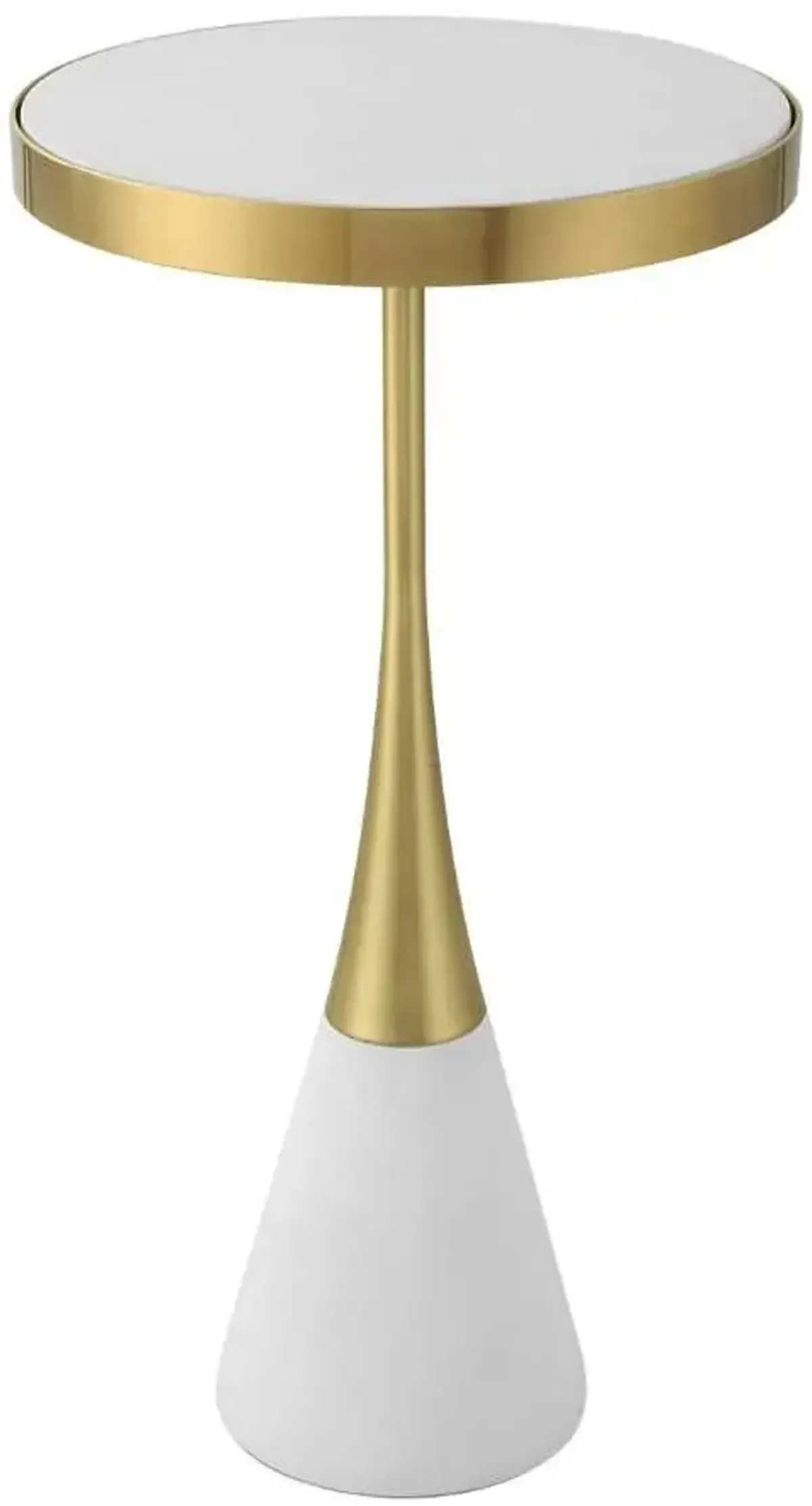 Uttermost Apex Gold/White Accent Table