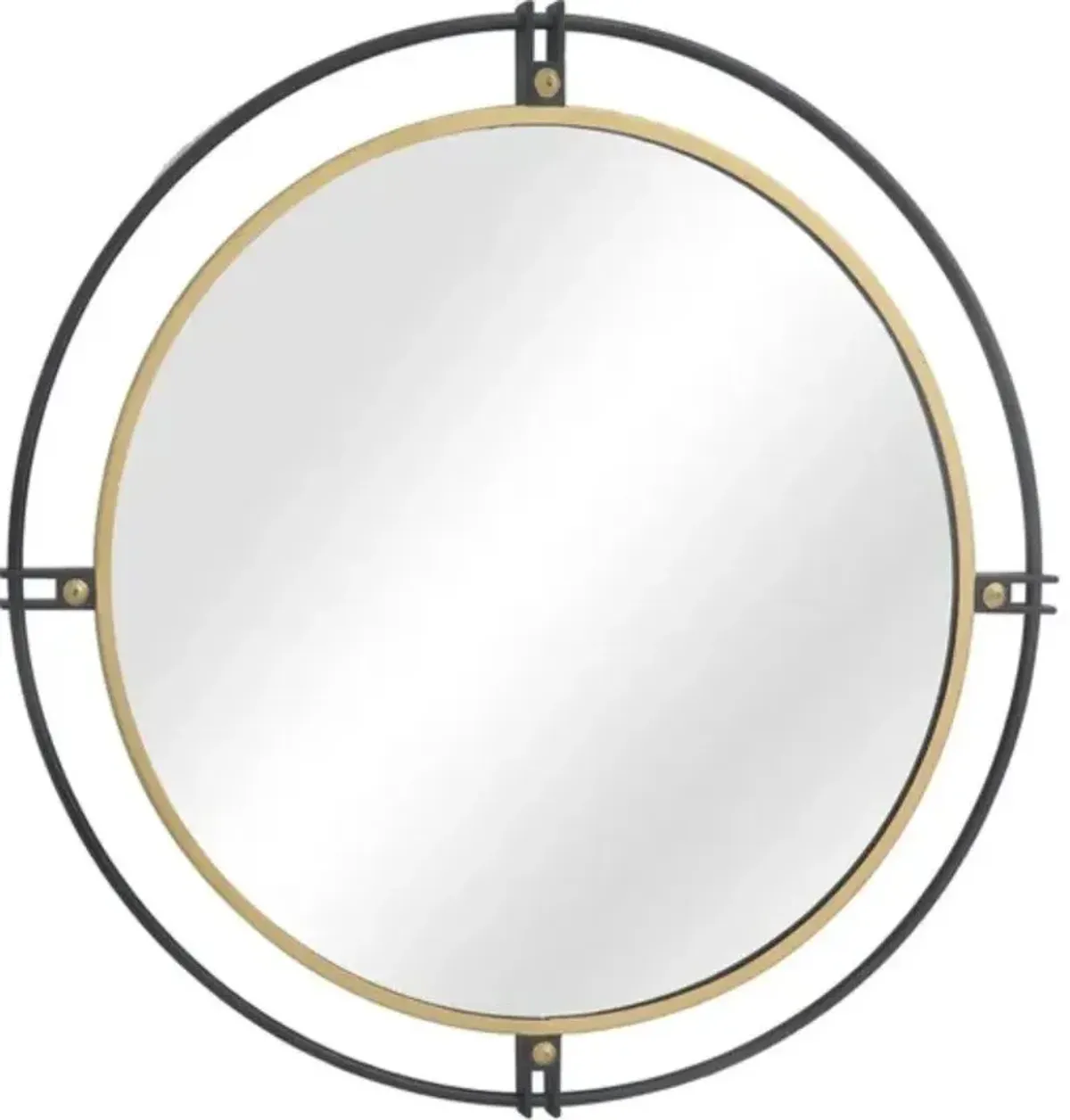 Crestview Fallon Black/Gold Wall Mirror