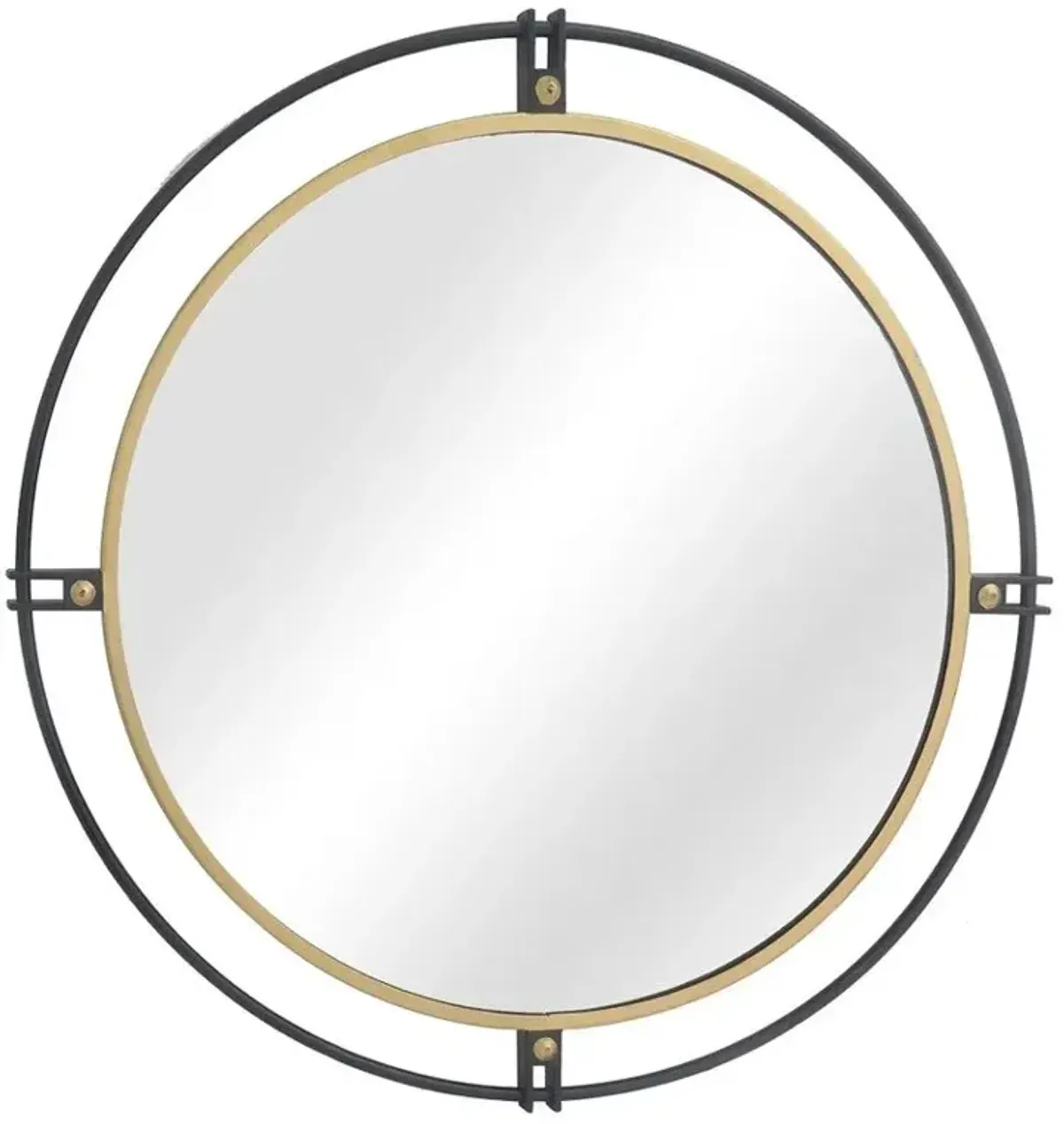 Crestview Fallon Black/Gold Wall Mirror