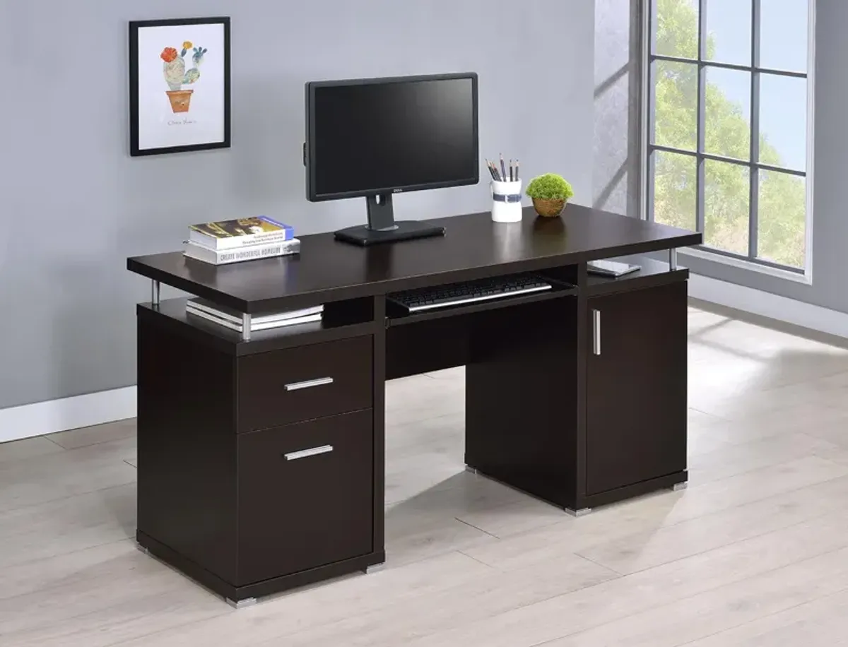 Coaster Tracy 55 Inch 2-Drawer Office Computer Desk Cappuccino