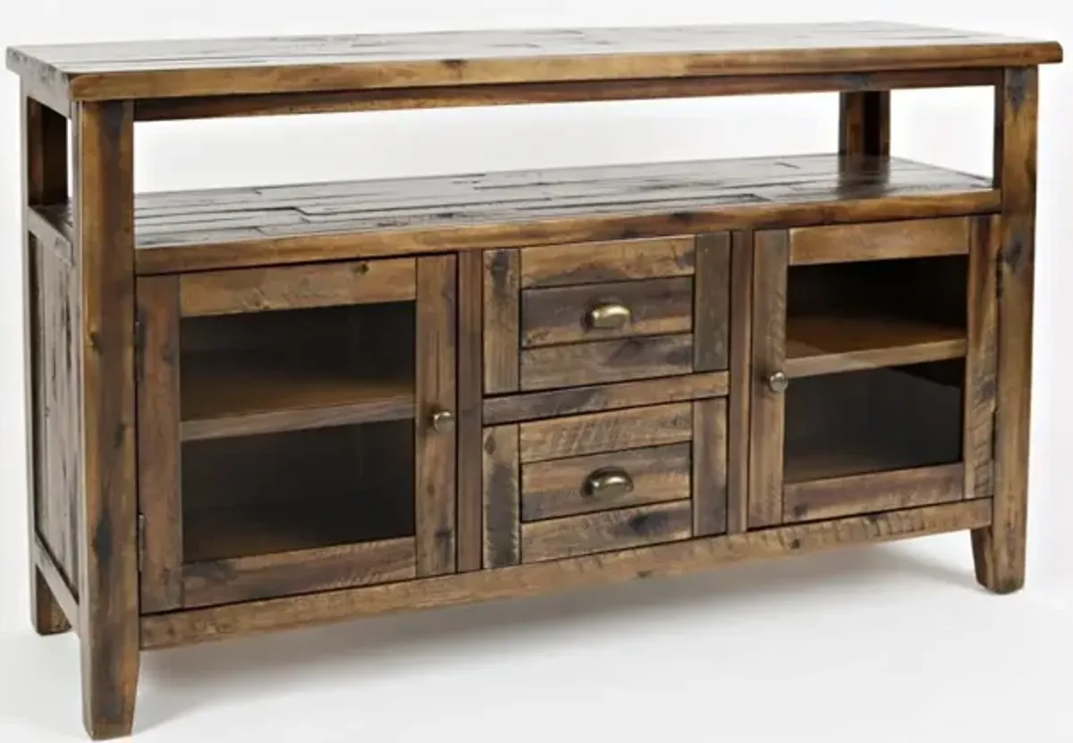 Jofran Artisans Craft Storage Dakota Oak Media Entertainment TV Stand