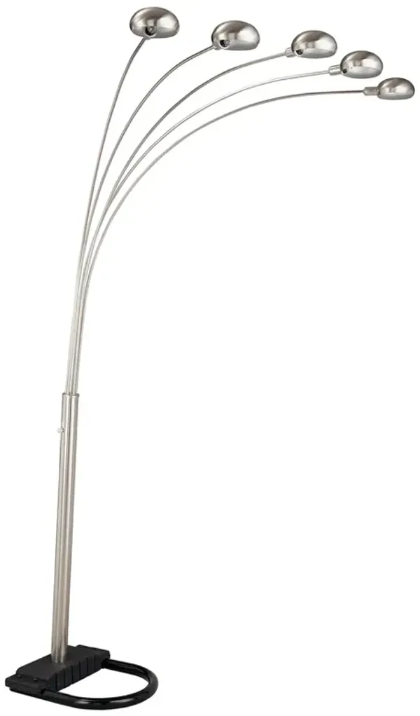 Coaster Kayd 92 Inch Arc 5-Light Dome Shade Metal Floor Lamp Chrome