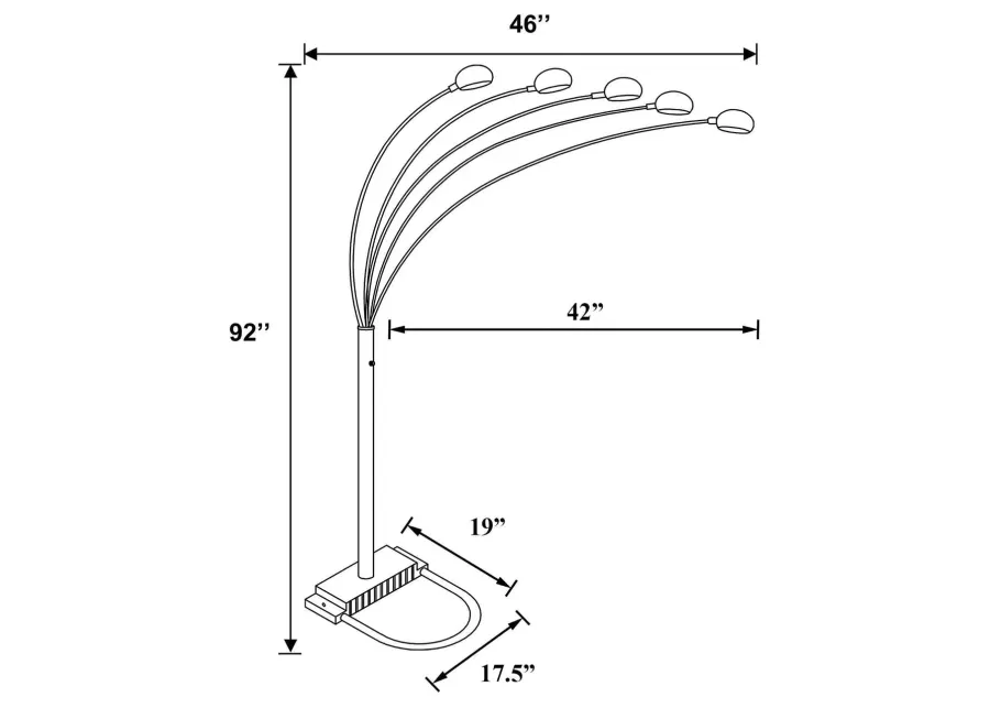 FLOOR LAMP BLACK/CHROME