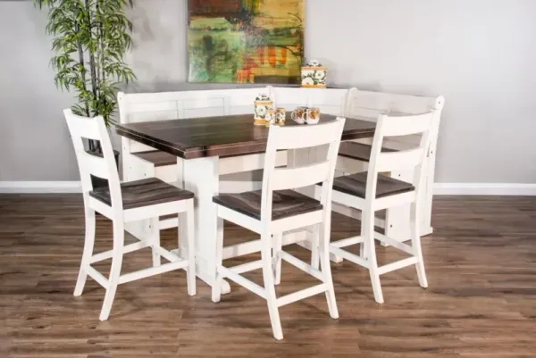 Sunny Designs Carriage House European Cottage Counter Breakfast Nook Set