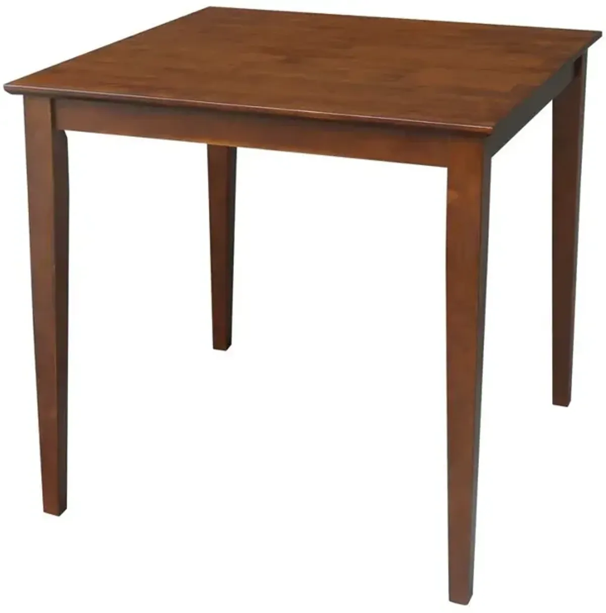 John Thomas Dining Essentials 36 Inch Square Table Top with 36 Inch Shaker Legs in Espresso