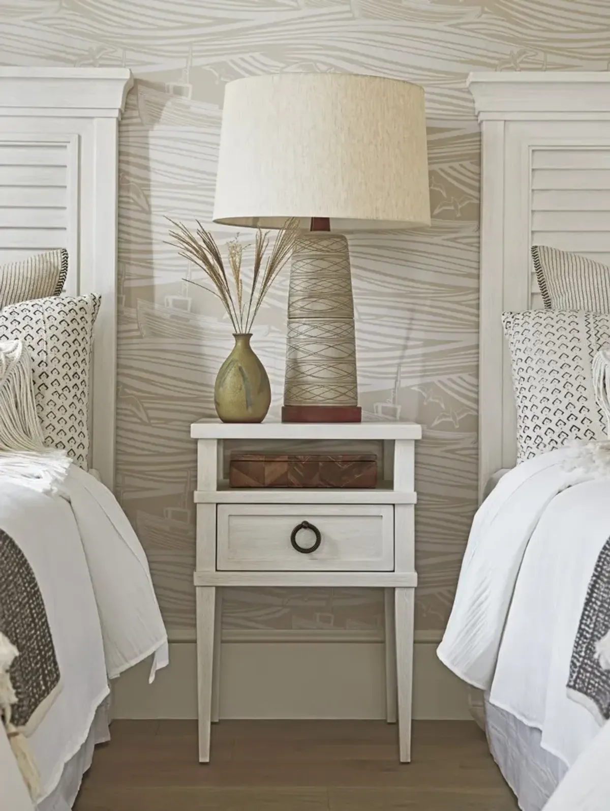 Tommy Bahama Home by Lexington Ocean Breeze Royal Palm Louvered Twin Headboard